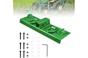 Aurogsky Tractor Grab Hooks 4.9" W × 21.9" L Bolted on Compact Tractor Bucket Grab Hooks Fits for John Deere, D Rings & 1-1/2" Receiver