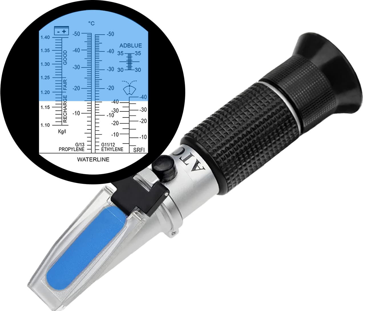 Refractometer For Battery Testing Mua TRZ 4-in-1 Antifreeze Refractometer Ethylene Glycol, Propylene ...