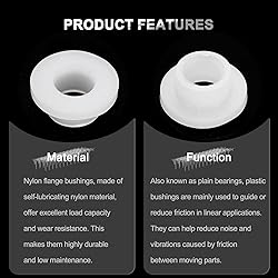 uxcell 8pcs Flanged Sleeve Bearings Plastic