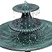 Giantex 3-Tier Pedestal Bird Bath Fountain W/Pump Polyresin Water Fountain Indoor Outdoor Decor Vintage Yard Art