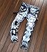 Men's Snow Wash Ripped Slim Jeans