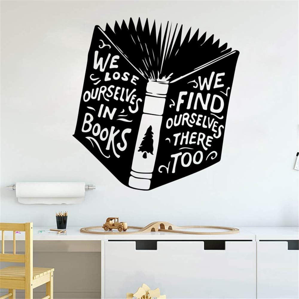 Amazon.com: Makirt Large We Lose Ourselves in Books Find Quote Wall