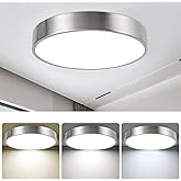 ENATECLITE Modern Minimalist 13 Inch Ceiling Light, Dimmable 26W LED Ceiling Light Fixture with 3Color Temperatures, Brushed 