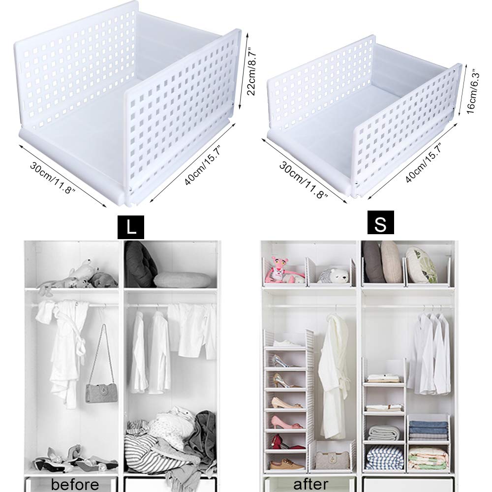 organizador de armario apilable color blanco Blanco Organizador de