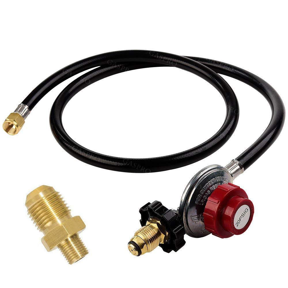 GASPRO 4FT 20 PSI Adjustable High Pressure Propane Regulator with Hose