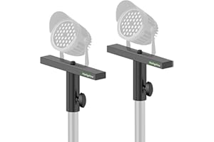 NiuNyuNeu T-Bar Lighting Extension DJ Lighting Stand Cross Bar Single Light for Speaker Stand Tripod Mount