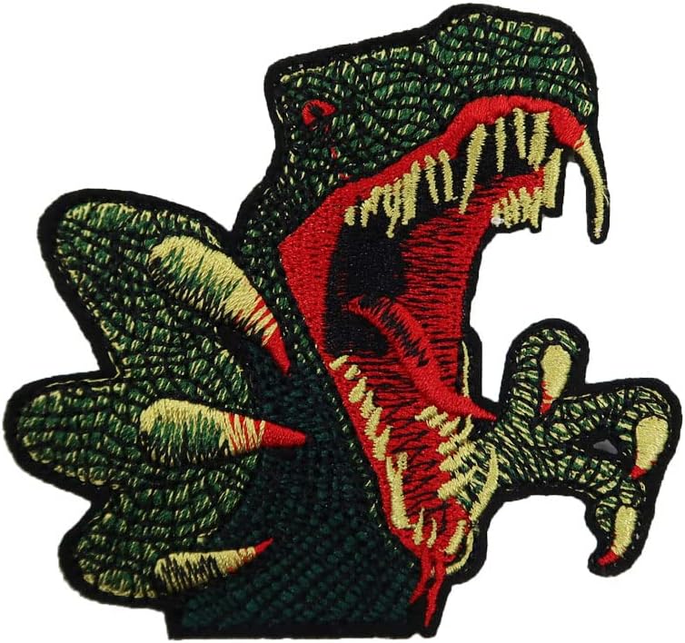 Mixed Media - T-Rex Tyrannosuarus Dinosaur Embroidered Iron On Patch