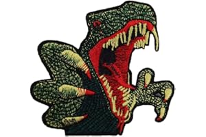 ROCKAPATCH T-Rex Tyrannosuarus Dinosaur Embroidered Iron On Patch