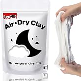 ifergoo 125g White Air Dry Clay, 4.41 oz Foam Magic Modeling Clay for Kids | Refill White Clay for School Art &amp; Craft Project, Slime Supplies, Super Light &amp; Soft, Non-Toxic, Age 3-12 Boys and Girls Gift