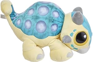 Mattel Jurassic World: Camp Cretaceous Plush Baby Dinosaur Bumpy with Sound, 15-inch Floppy Soft Toy Ankylosaurus with Weighted Feet