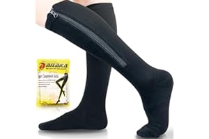Ailaka Medical 15-20 mmHg Zipper Compression Socks Women Men