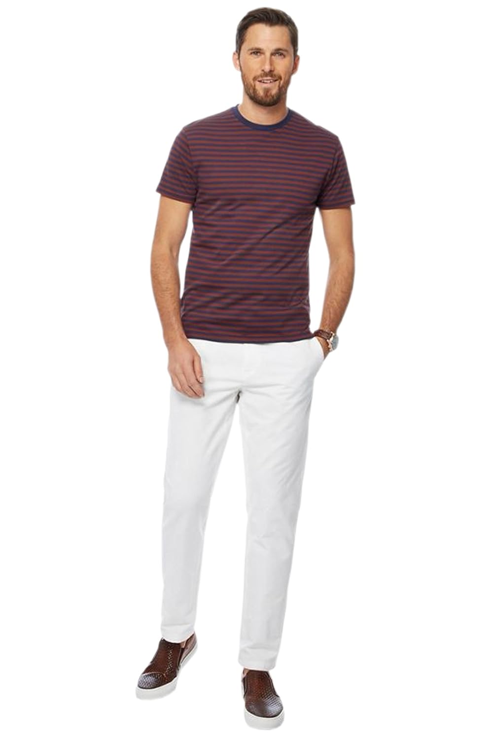 halogen copperstone fashionable lycra white skinny fit chinos for men's