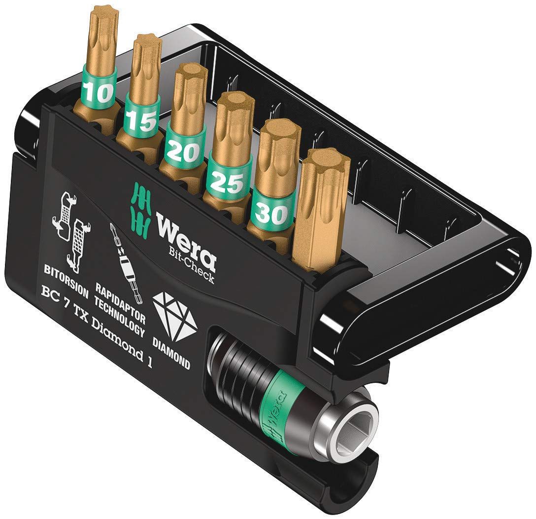 Wera 05057415001 Bit-Check 7 TX Diamond 1 Bit Set (7-Piece)