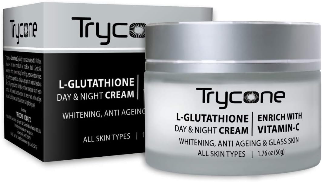 Trycone L- Glutathione Cream for Skin Whitening, Anti Ageing and Glass Skin, Enrich with Vitamin C, 50 Gm
