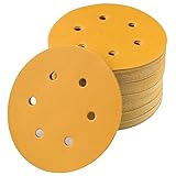 Aiyard 6-Inch 6-Hole Hook and Loop Sanding Discs