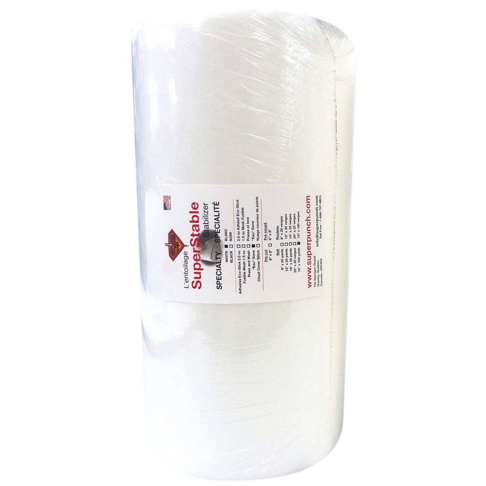 Embroidery stabilizer medium 25 oz cutaway 20 x 100 yd roll Embroidery stabilizer medium 25 oz cutaway 20 x 100 yd roll