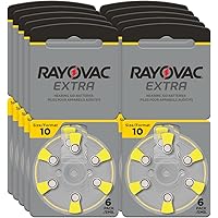 RAYOVAC® Extra Size 10 Hearing Aid Batteries (60 Batteries)