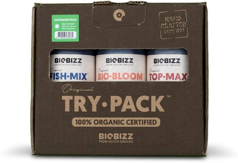 BioBizz Try Pack Outdoor Pack - Bio-Bloom, Fish-Mix, Top-Max 250ml each