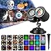 Diditech Projector, 2 in 1 Ripple Ocean 12 Slide Patterns Led Flashlight, Waterproof Outdoor/Indoor Landscape Decoration Lighting for Christmas, Halloween, Multicolor