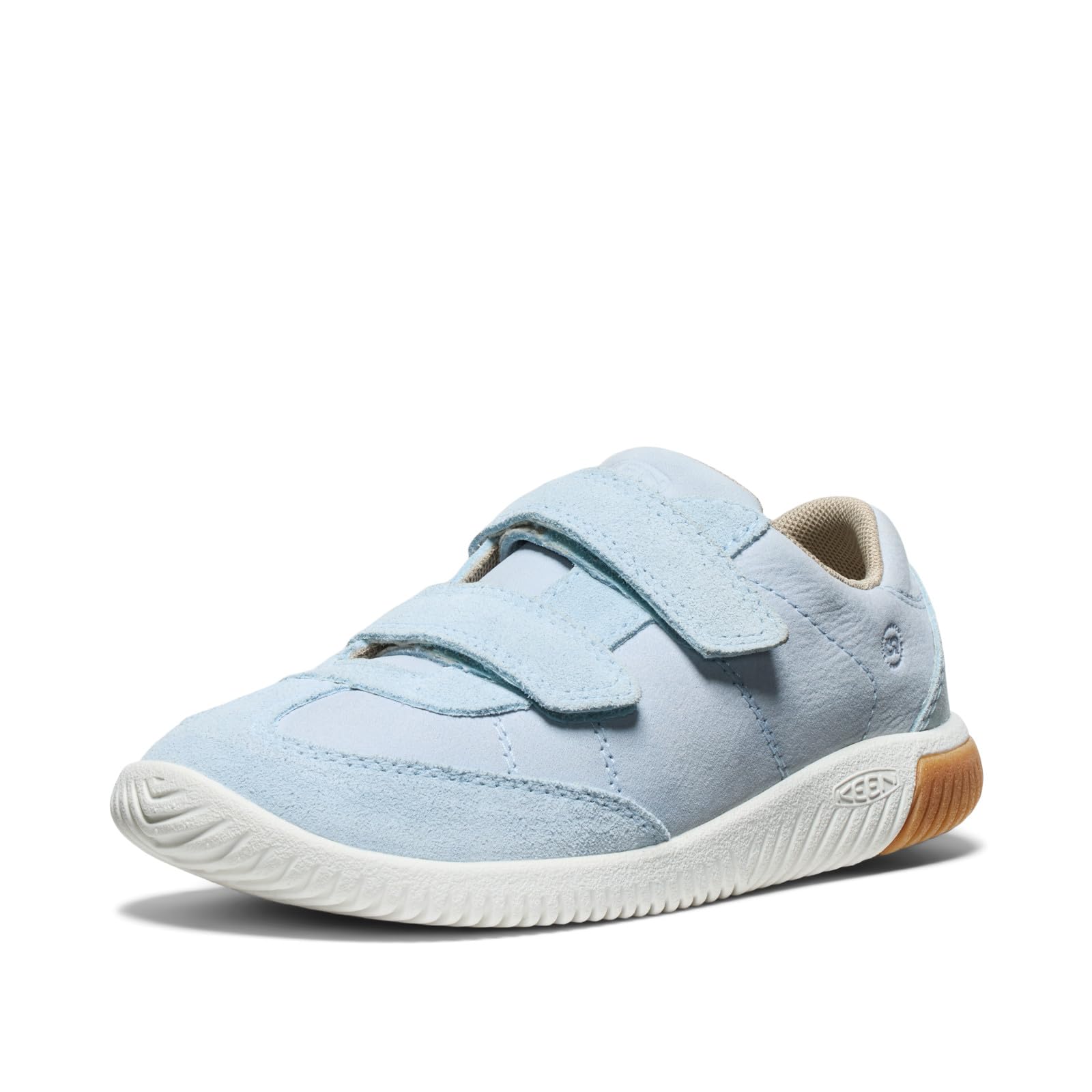 KEEN Unisex-Child KNX T-Toe Lightweight Double Strap Barefoot Feel Sneakers, Skyway/Star White, 4