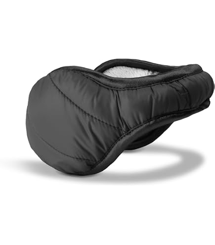 180s Women's Lush Soft Fleece Behind the Head Ear warmers, Black