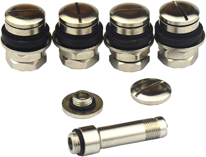 ESUHUANG 4pcs Flush Mount Chrome Car Tyre Tire Valve Stems High