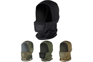 Qavctw Airsoft Balaclava Mesh Mask Full Face Tactical Breathable Mask with Mouth Protection for Airsoft Skiing Motorcycle