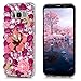 S8 Plus Case,Samsung Galaxy S8 Plus Case 3D Handmade Bling Colorful Diamonds Champagne Flower Butterfly Shiny Sparkle Rhinestone Gems Crystal Clear Full Body Protection Hard PC Cover by Mavis's Diary