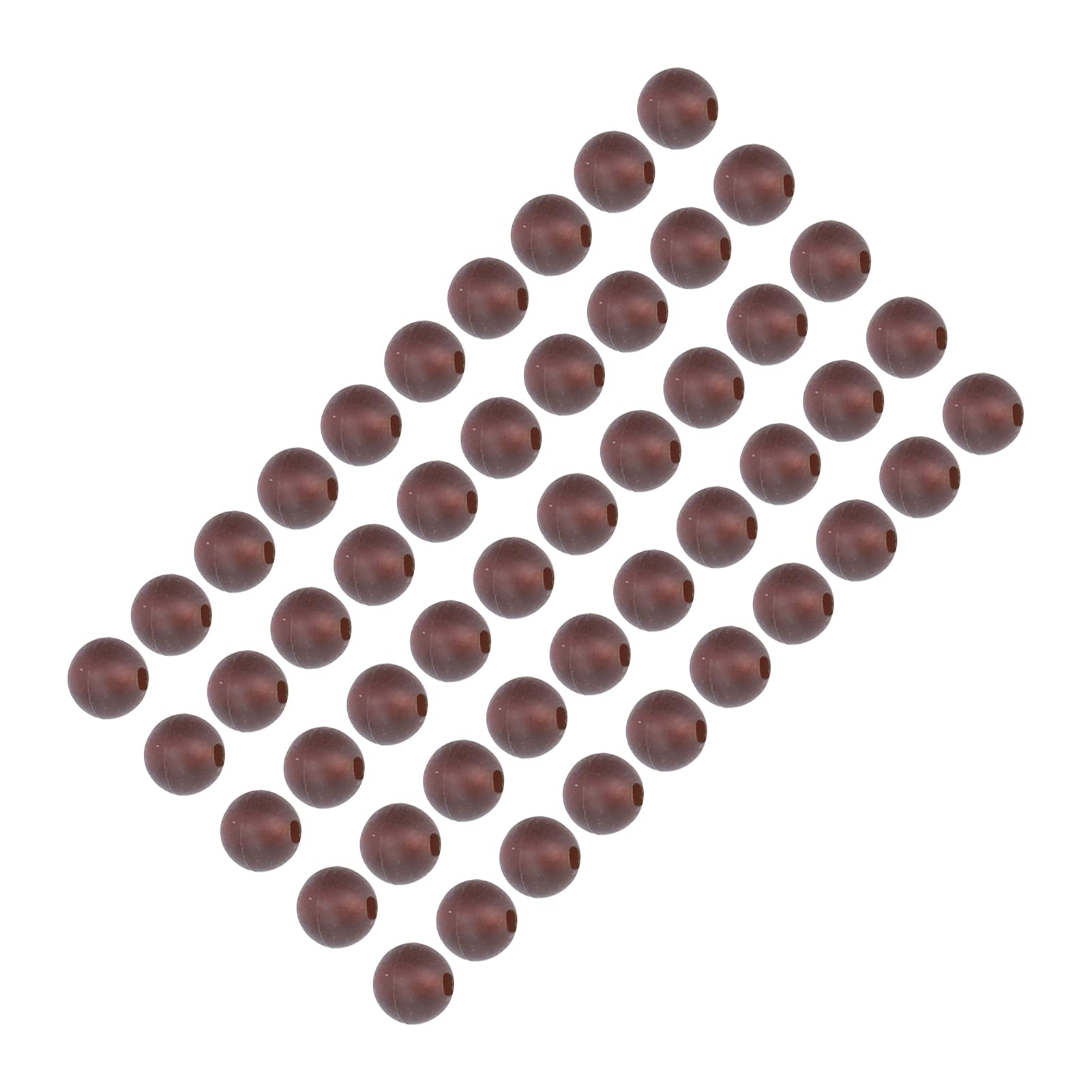 RiToEasysports Carp Fishing Rig Beads, Soft Silica Gel Rubber Shock Beads Silicone Material 50pcs/set for Protect the Head Of the Rod and the Buoy(Brown) Fishing Tools And Accessories