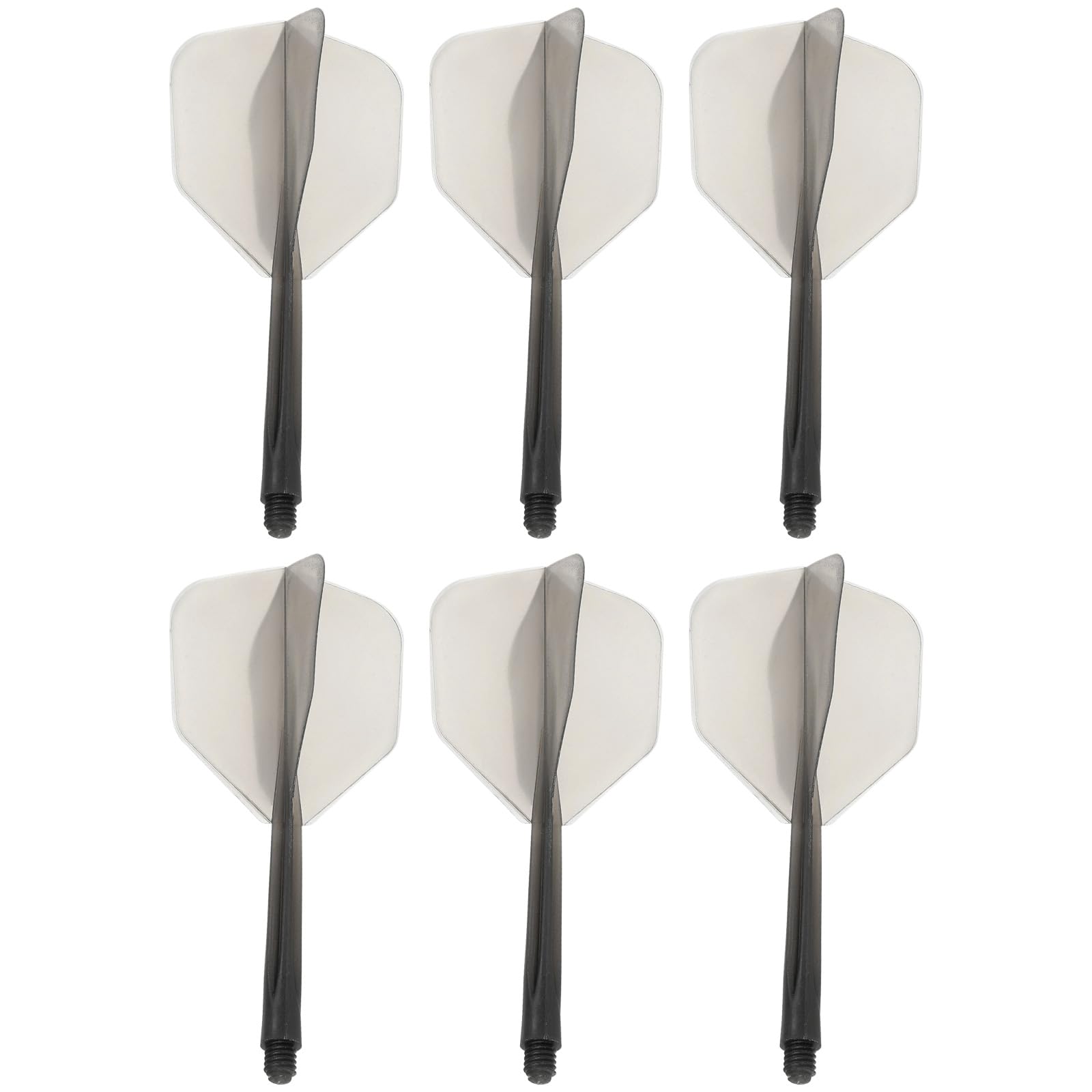 PATIKIL Integrated Dart Shaft & Flights, 6 Pack 2BA Durable Plastic Dart Flight Set, Grey