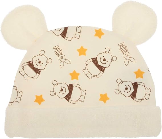 Amazon Co Jp 西松屋 ディズニー スムース耳付き帽子 プーさん 42 44cm 新生児 服 ファッション小物
