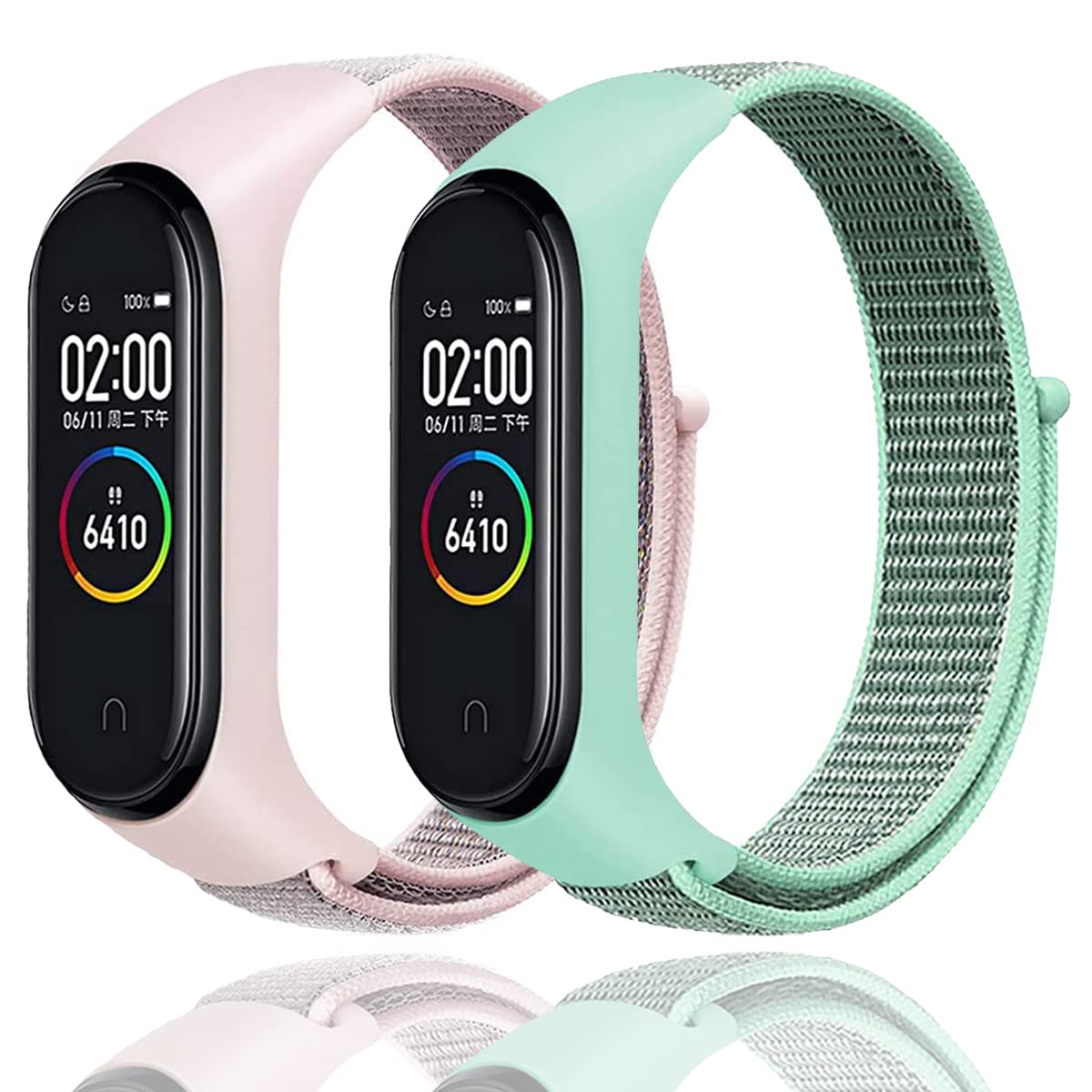 Keecuty Nylon Strap for Xiaomi Mi Band 6/5/4/3 Bracelet Adjustable Nylon Replacement Strap Compatible XiaomiMi Band 6/5/4/3 for Women Men