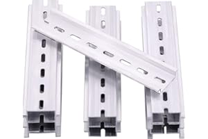 Keadic 15Pcs DIN Rail Slotted Aluminum Assortment Kit, 6 Inches Long 35mm Wide 7.5mm High