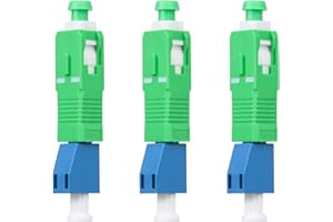 Duogalia 3-Pack SCAPC Male to LCUPC Female Singlemode Adapter Fiber Optic Connector FTTH Convertor for Visual Fault Locator