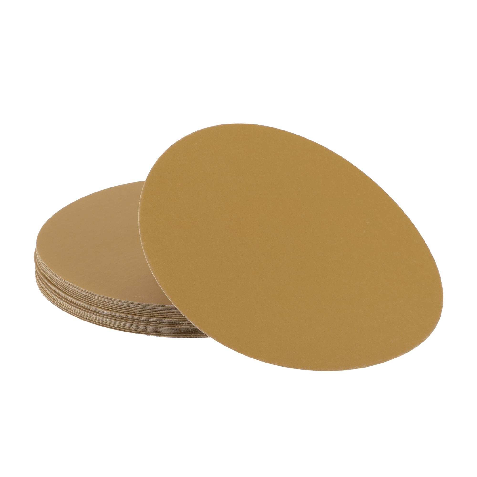 A ABSOPRO Sanding Discs 9 Inch 400 Grit Round Hook and Loop Sandpaper Kraft Paper Yellow 25 Pcs