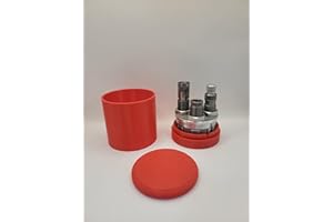 3D Printed Storage Holder for Lee Precision 4 Hole Turret Press, Reloading Turret and Dies Case, Red