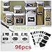 Heart Chalkboard Labels Reusable Chalkboard Mason Jar Lid Canning Label Mother's Day Decoration Stickers Waterproof Blackboard Sticker for Organizing,Pantry Storage Craft DIY (4 Shapes)