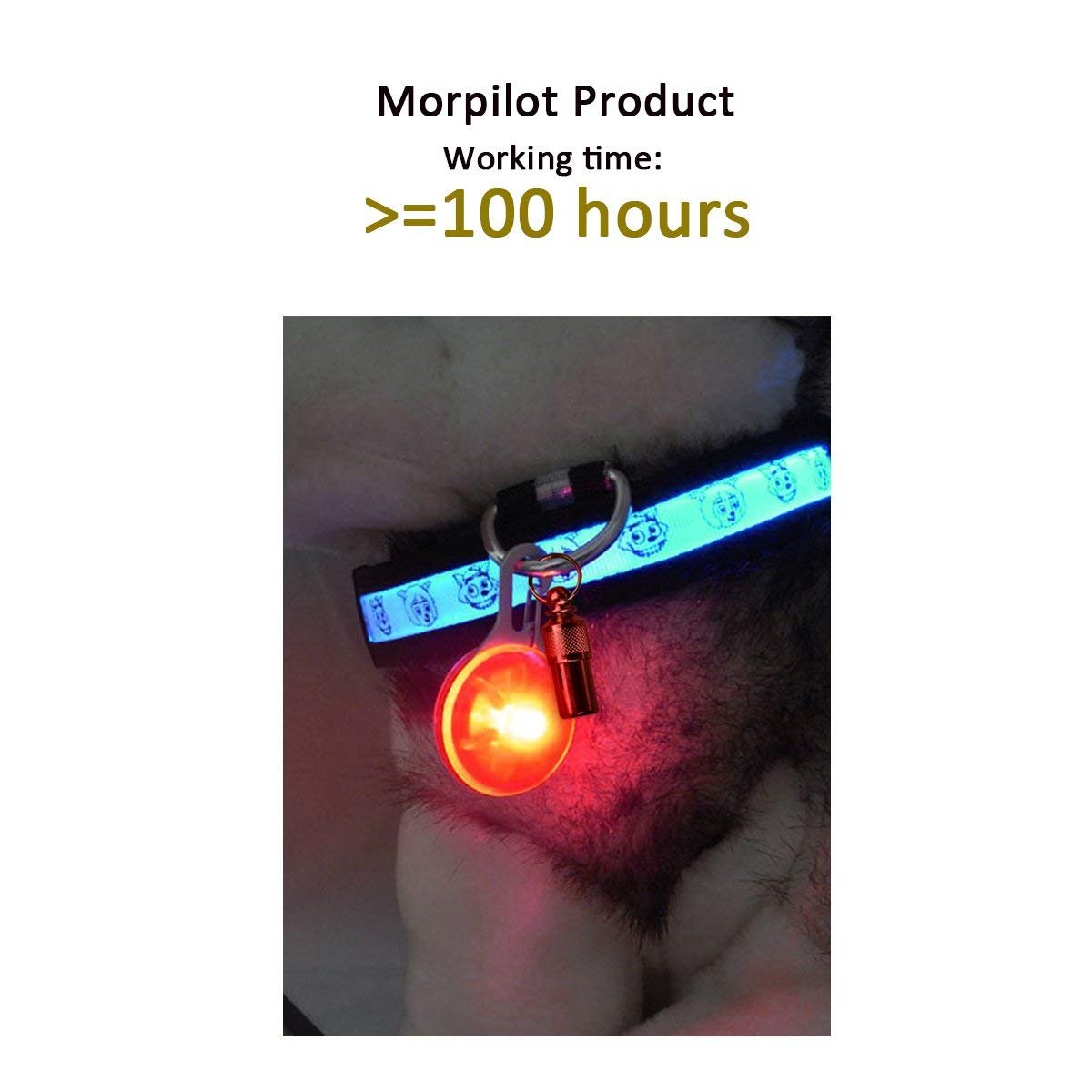 Clip-On Pet, Dog Collar LED Light - Dog Lights for Collars, Waterproof Safety Lights of Dogs and Cats for Night Walking, Included Extra Replacement Batteries, Gifts for Pets (6 Pcs)