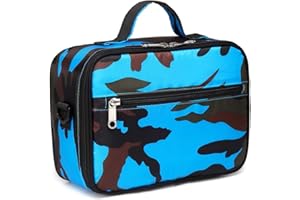 BLUEFAIRY Lunch Box for Boys Kids Insulated Lunch Bag Lunch Box Carrier for Middle School Childs for Elementary School Kindergarten Lunch Box for Daycare Lonchera para Niños Sky Blue