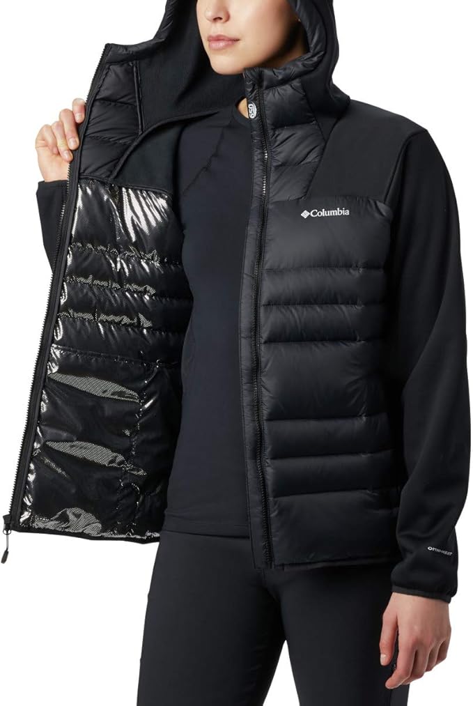 Columbia 哥伦比亚 Centyear Creek 650蓬羽绒 拼接女式连帽夹克 L码2.3折.2 海淘转运到手约￥297