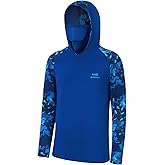BASSDASH Men's UPF 50+ Camo Hoodie Shirt with Mask Long Sleeve Sun Protection Neck Gaiter Hooded Tee for Fishing Hiking