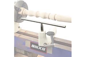 SIIIXS 12 Inch Stainless Steel Lathe Tool Rest with 5/8 Inch Post, Wood Lathe Turning Tool Rest for Woodworking