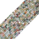 GEM-Inside Natural 2mm Indian Agate Gemstone Loose Beads Round Crystal Energy Stone Power for Jewelry Making 15"