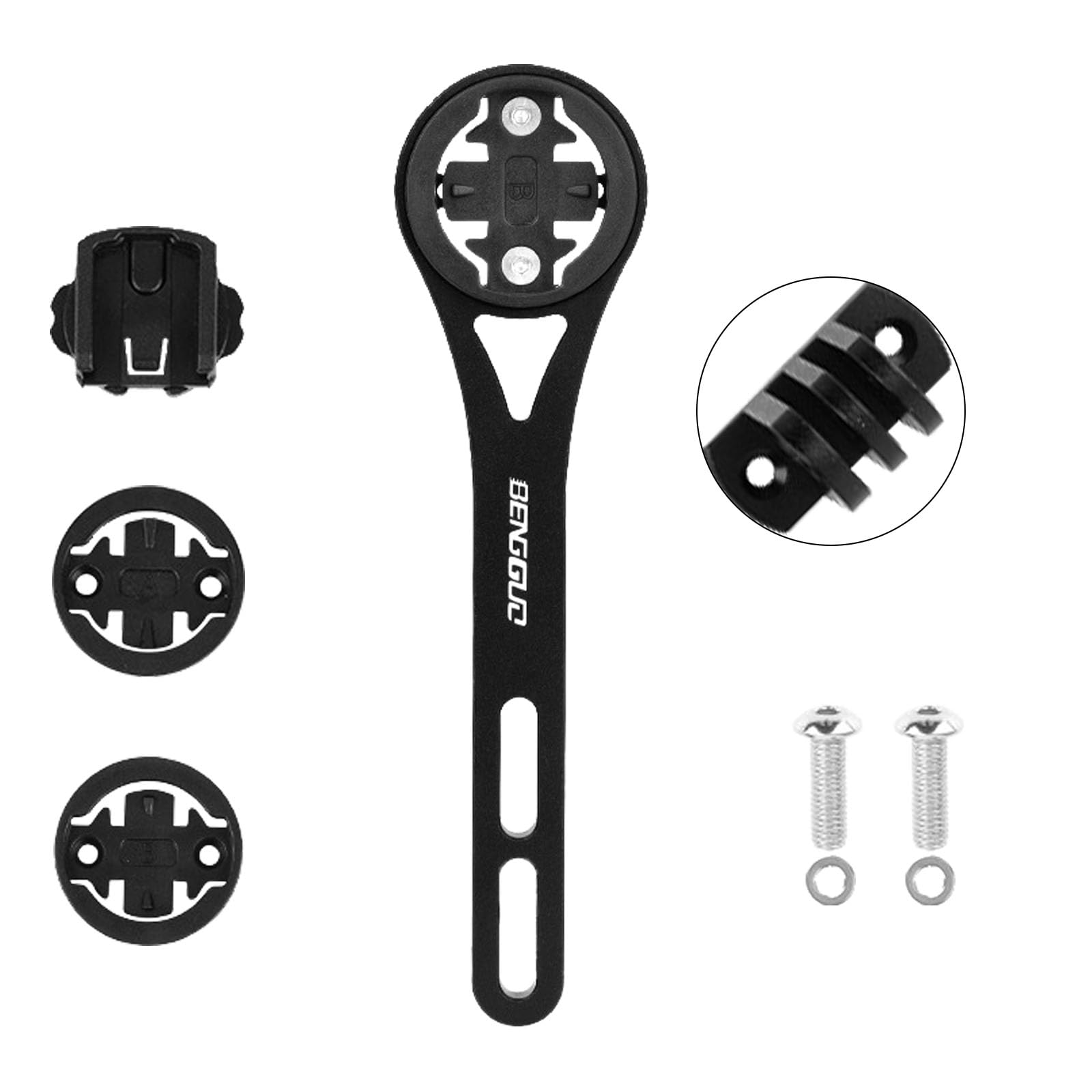 Quixotical Integrated Handlebars Out Front GPS Bike Mount, Compatible with Garmin Edge, Bryton, Cateye