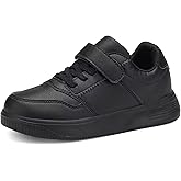 DSWED Unisex-Child Leather Lightweight Breathable Knit Athletic Running Sneakers for Kids Shoes for Boys Girls