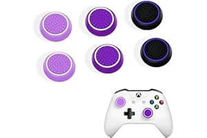 DLseego 6PCS Thumb Grips Caps for Xbox One X S PS5 PS4 PS3 PlayStation DualSense Switch Pro Wireless Controller Steam Deck, S