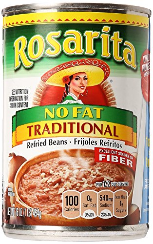 Rosarita Refried Beans, Traditional, No Fat, 16 oz