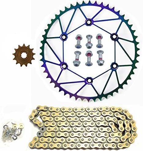 Dirt Tricks Ironman Front &amp; SE CHROMATIC Rear Sprockets + Regina Z Ring Chain Kit - 13/48 - Suzuki RMZ250 - 2013-on