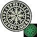 Aegishjalmr Helm of Awe Norse Viking Patch PVC Compatible with Velcro Patches for Backpacks, Vest, Hats, Morale Vikings Patches (Black White Glow Dark)