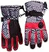 N'Ice Caps Kids Thinsulate Waterproof Geo Lines Print Winter Ski Gloves